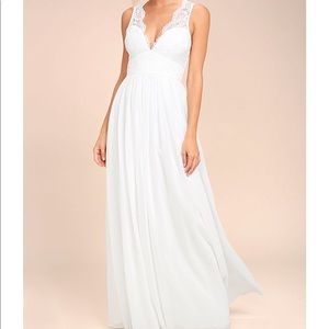 Lulus White maxi dress
